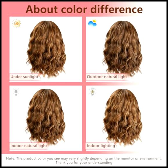 Wavy Bob Wig with Bangs Synthetic Heat Resistant Shoulder Length Daily Wear main image 5